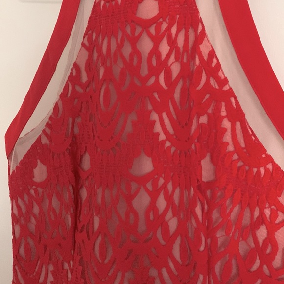 Missguided Red Mini Skater Dress - Picture 2 of 3